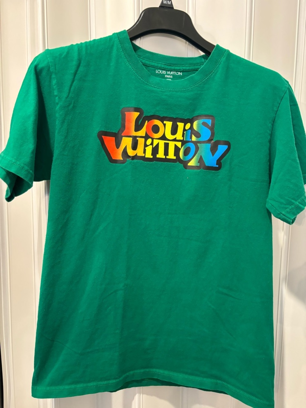 Louis Vuitton Green Logo T Shirt Size Medium